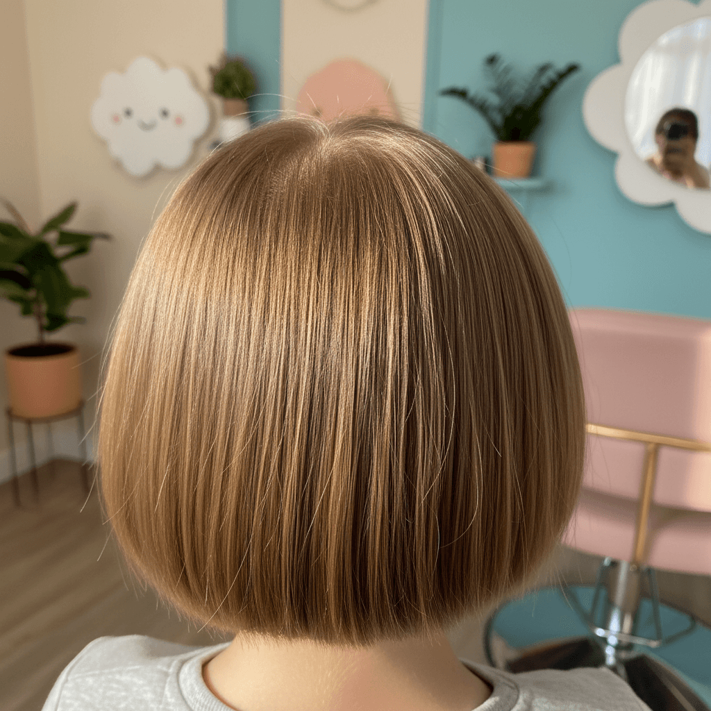Children's haircut detail